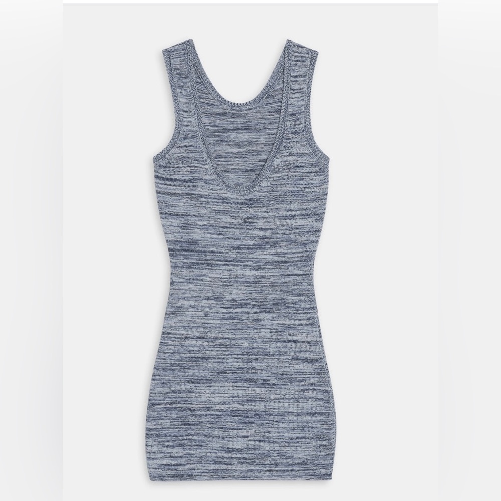 Madhappy summer collection melange knit dress in blue.